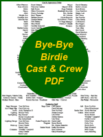 Bye-Bye Birdie cast and Crew - 1978